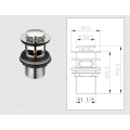 2021Hot sales Slotted press top wash basin waste fittings waste